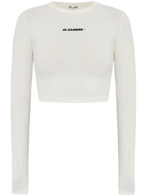 logo-print bikini top