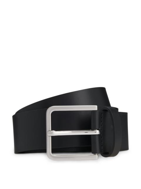 LOGO-TIP BELT IN LEATHER
