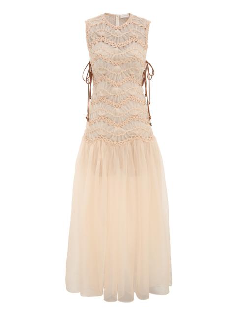 ILLUMINATE MACRAME MAXI DRESS
