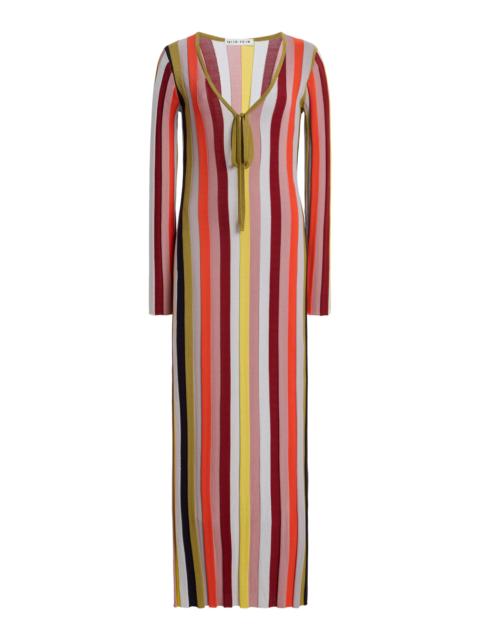 Rhythm Striped Knit Maxi Dress stripe