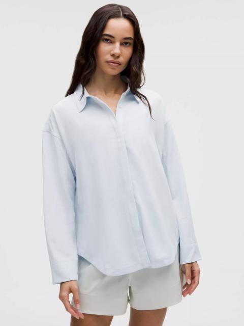 Long Button-Front Shirt