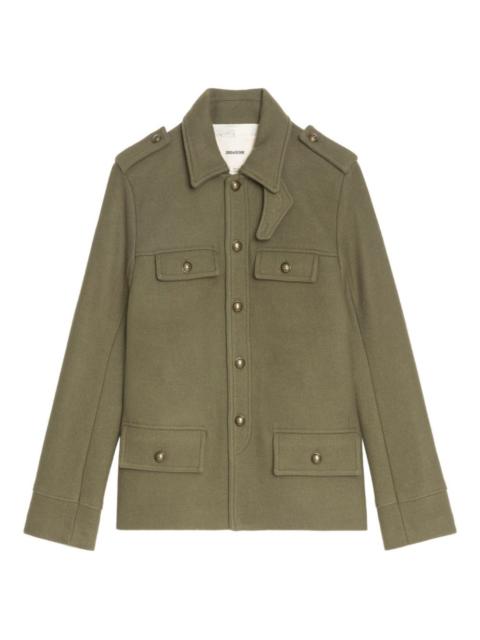 military-pocket buttoned jacket
