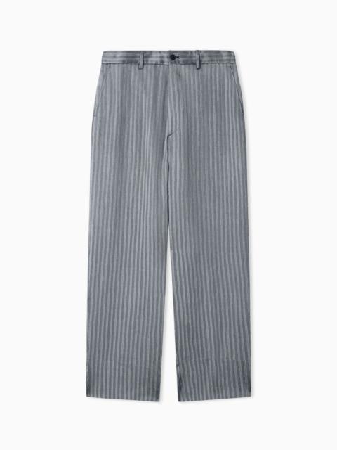 ASV FLAT-FRONT TROUSERS IN VISCOSE, LINEN AND SILK