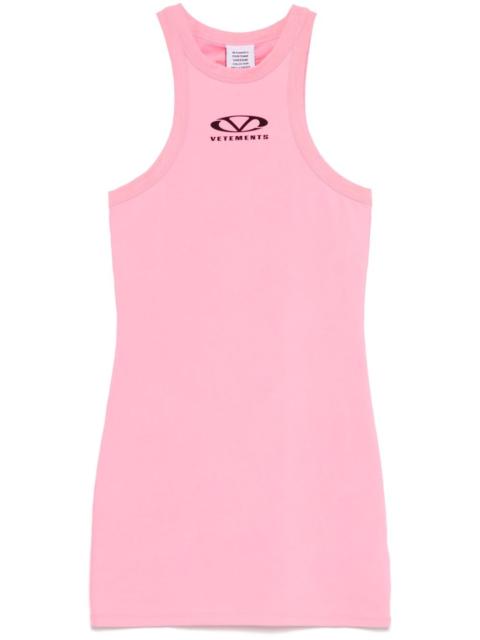 logo-print mini dress