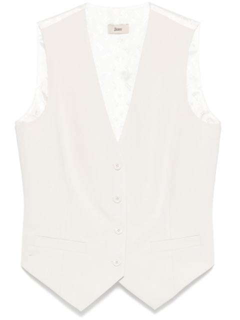 logo-jacquard waistcoat