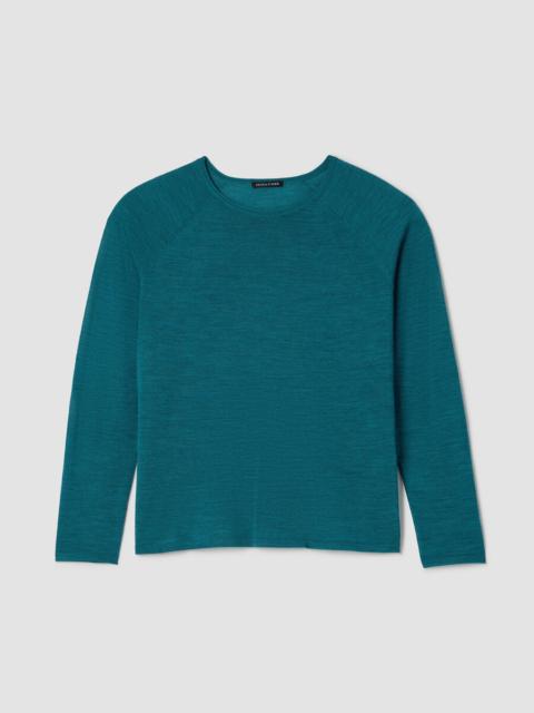 Superfine Merino Crew Neck Top in Regenerative Wool