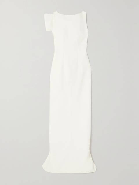 Celestia Draped Stretch-crepe Gown
