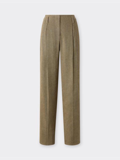 Linen and cotton twill trousers