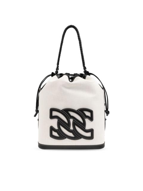 cotton-canvas bucket bag