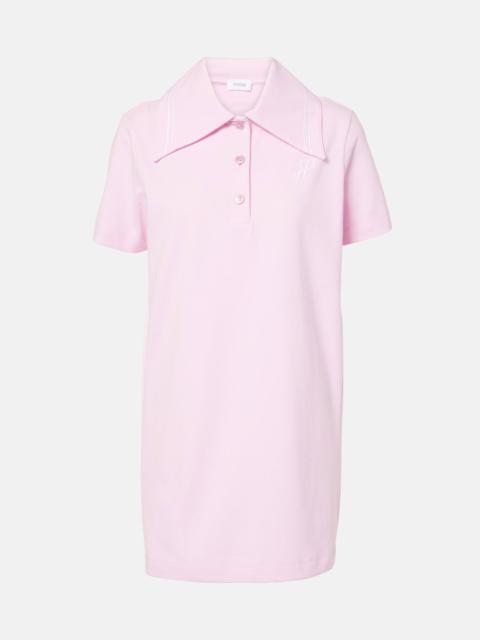 Logo cotton polo dress