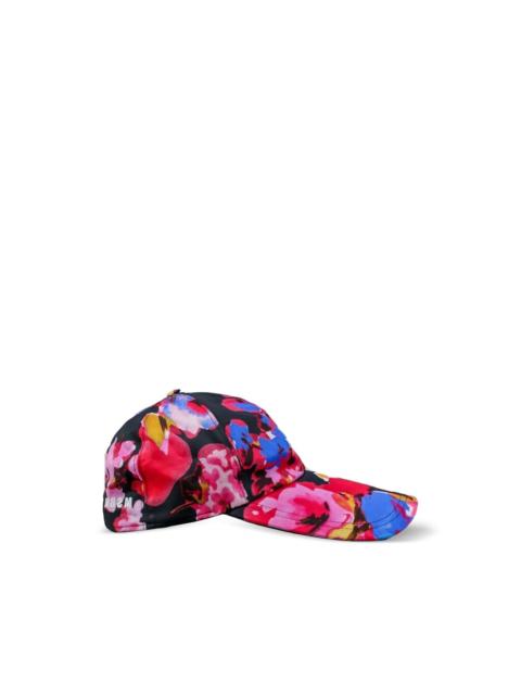 floral-print baseball cap