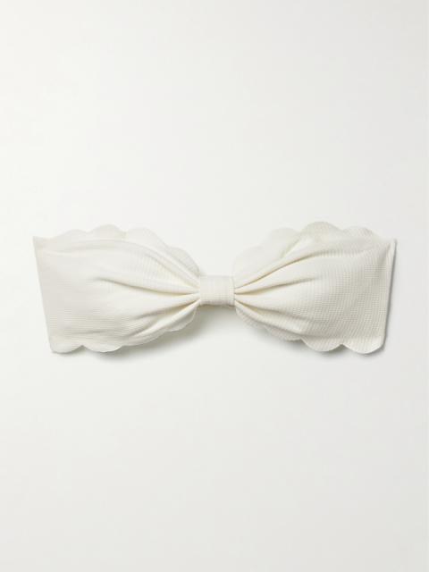 Antibes Recycled-seersucker Bikini Top