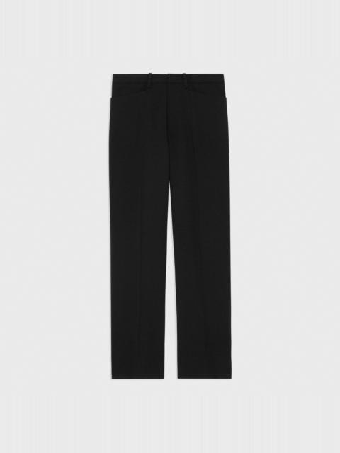 Slim-Straight Wool Gabardine Pant