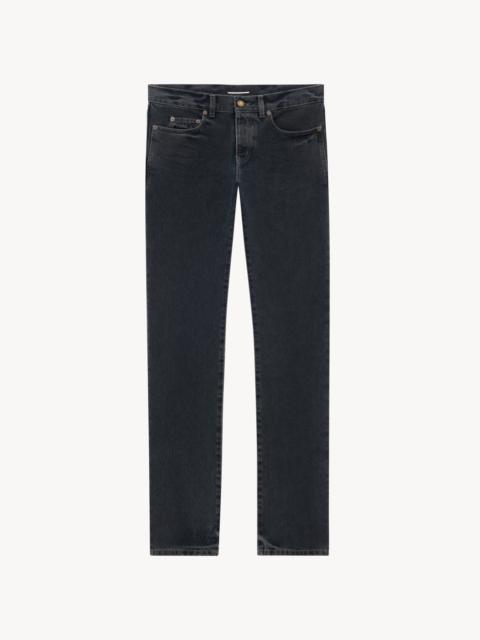 slim-fit jeans in dark blue black denim