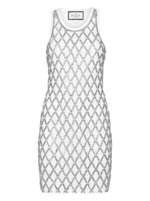 Crystal Net mini dress