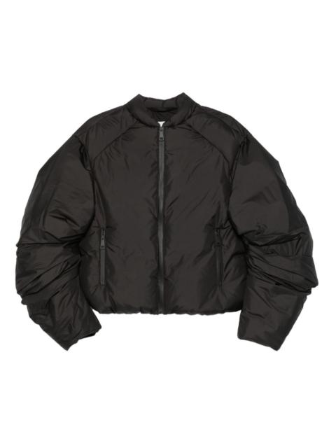 quilted zip-front jacket