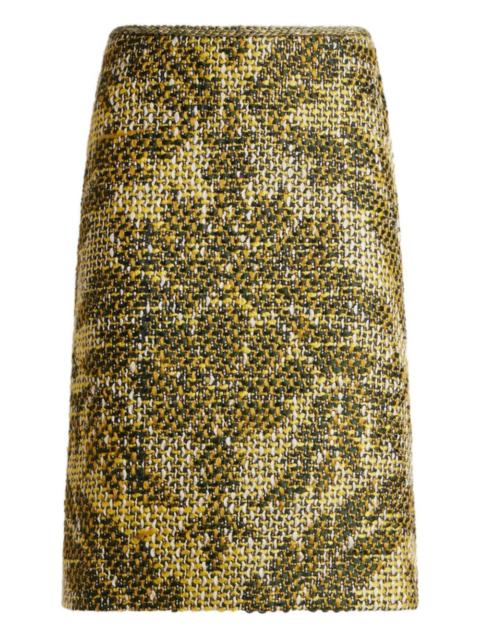 jacquard basketweave skirt