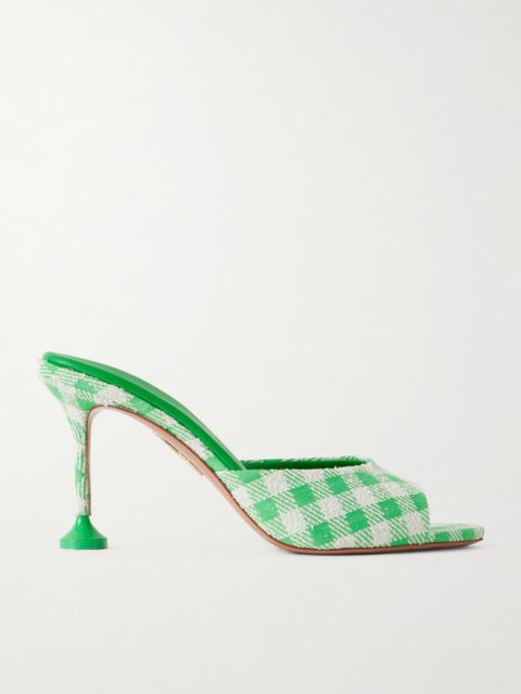 Bisous 85 Checked Jacquard Mules