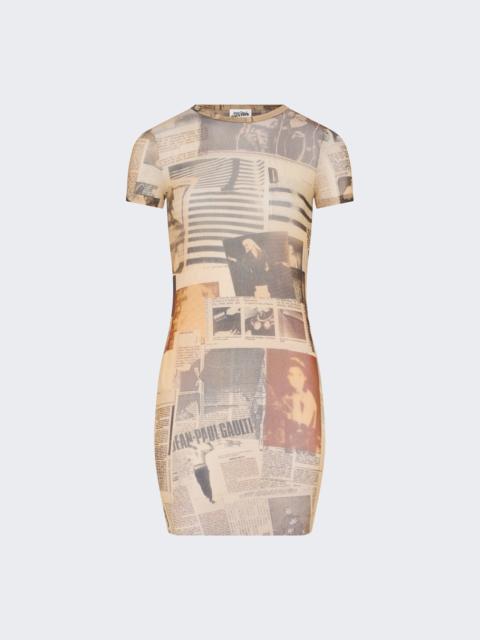 Mesh Short Dress Journal Print
