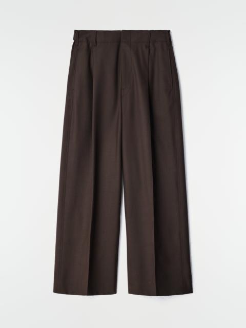 SINGLE-PLEAT TAILORED PANTS IN TROPICAL WOOL BLEND