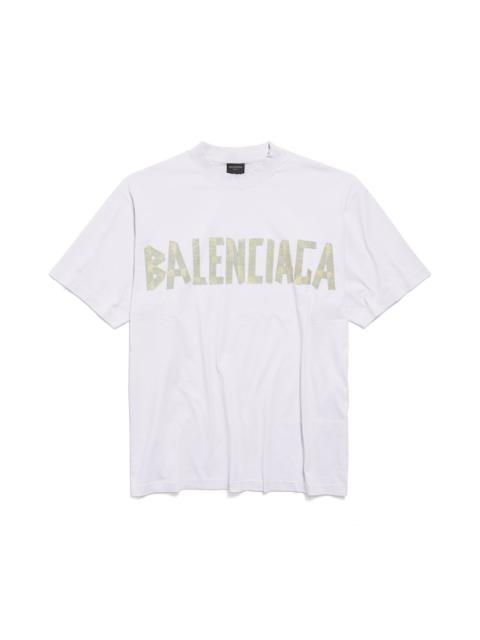 Tape Type T-shirt Medium Fit in White