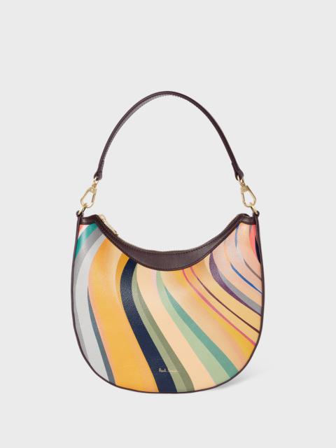 Women's 'Dusky Swirl' Leather Mini Hobo Bag