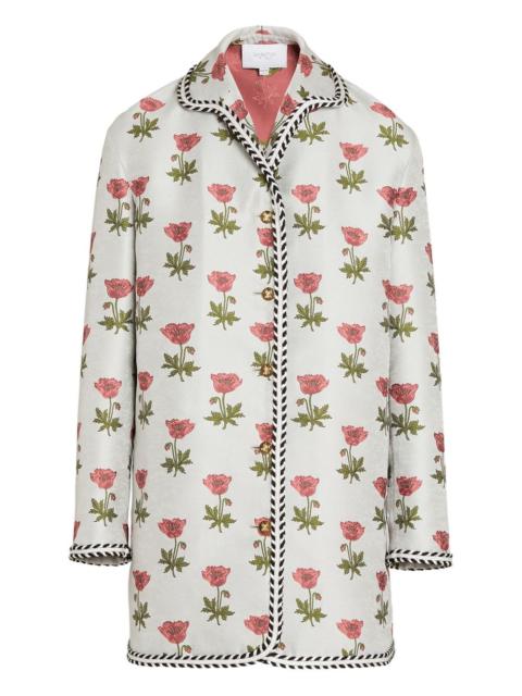 floral button coat