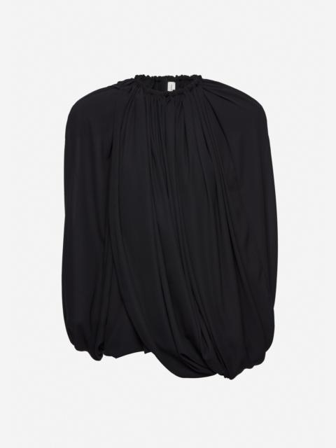 Layered mini dress in black