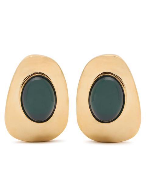 Saint Laurent Cabochon Clip-on Stud Earrings