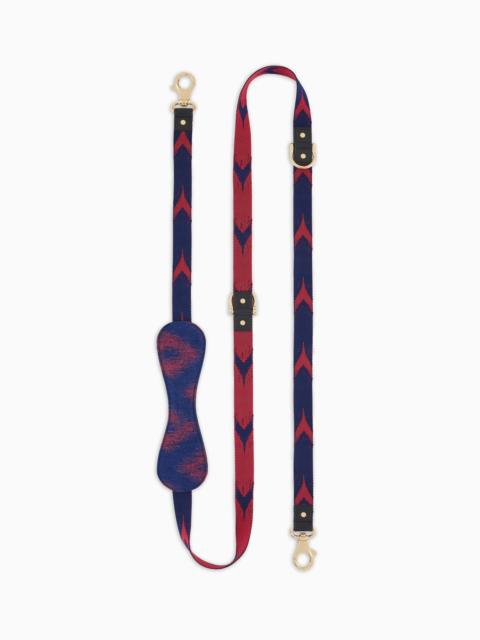 Poldo x Giorgio Armani leash in Ikat jacquard and leather