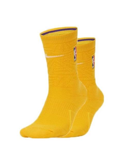Nike NBA Los Angeles Lakers City Edition Socks 'Yellow' SX7879-728