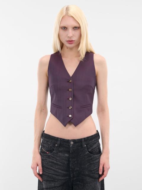 Bordeaux Wool Cropped Vest