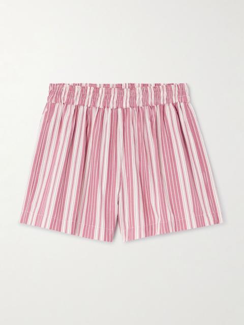 Elva striped cotton shorts Pink