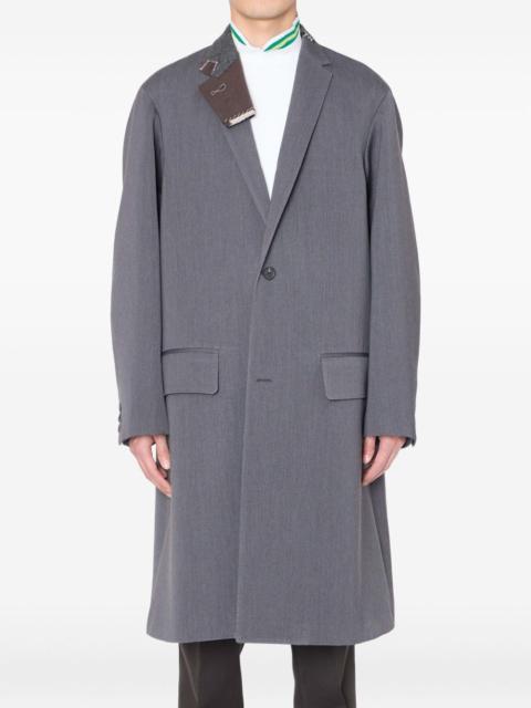 single-breasted panel-detail coat