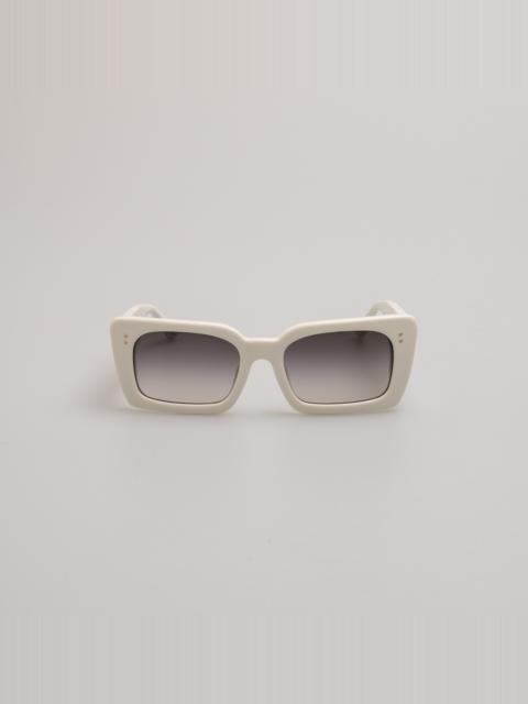 NIEVE RECTANGULAR SUNGLASSES IN WHITE