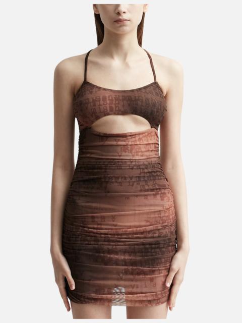 MESH TYPEWRITER MINI DRESS