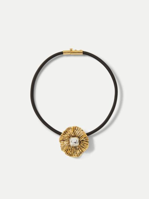 FLORAL PENDANT CORD NECKLACE