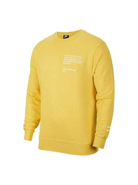 Nike Swoosh Athleisure Casual Sports Pullover Yellow CU4035-761