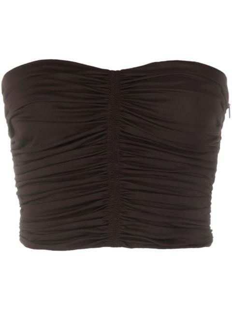 ruched strapless top