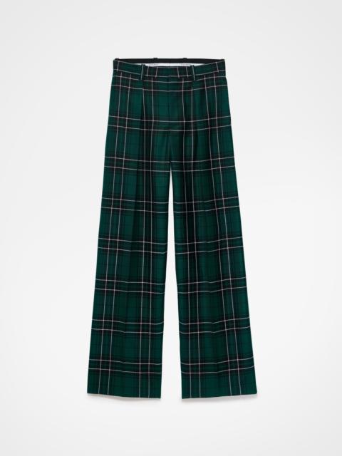 STRAIGHT LEG TROUSERS IN FOREST GREEN