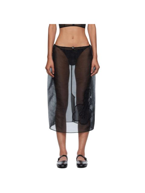 Black Bambi Midi Skirt