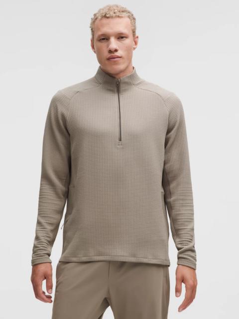 Waffle-Knit Half Zip