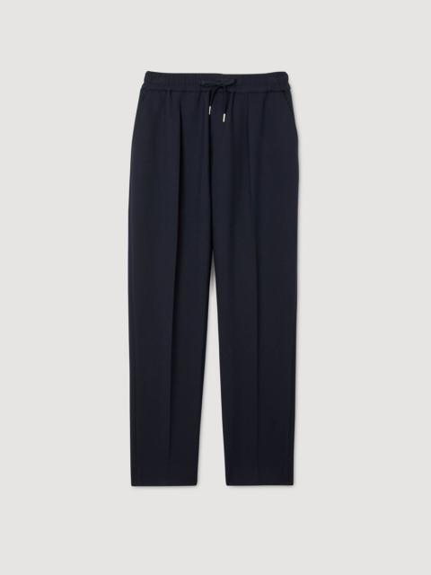ELASTICATED STRAIGHT-LEG TROUSERS