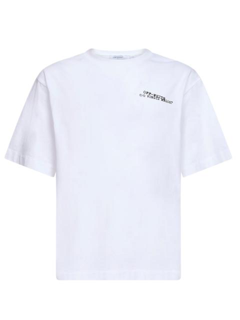 White cotton jersey Type Arrow Skate T-shirt