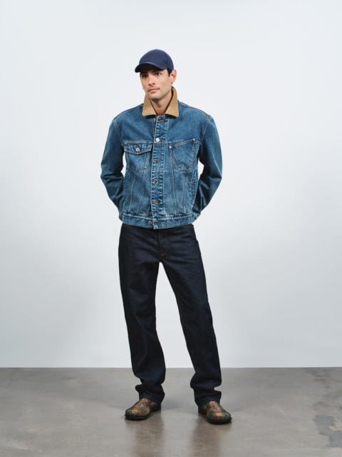 STRAIGHT LEG DENIM JEANS IN INDIGO