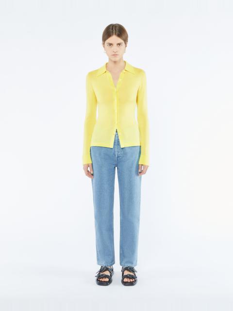 THALIA - Merino wool cardigan - Lime