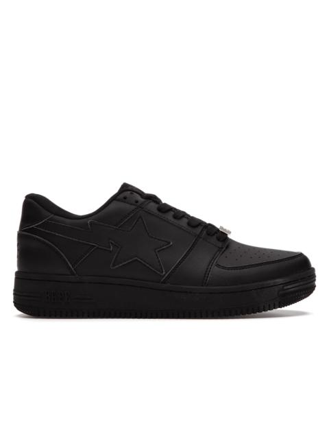 A Bathing Ape Bape Sta Low Black Leather 20th Anniversary