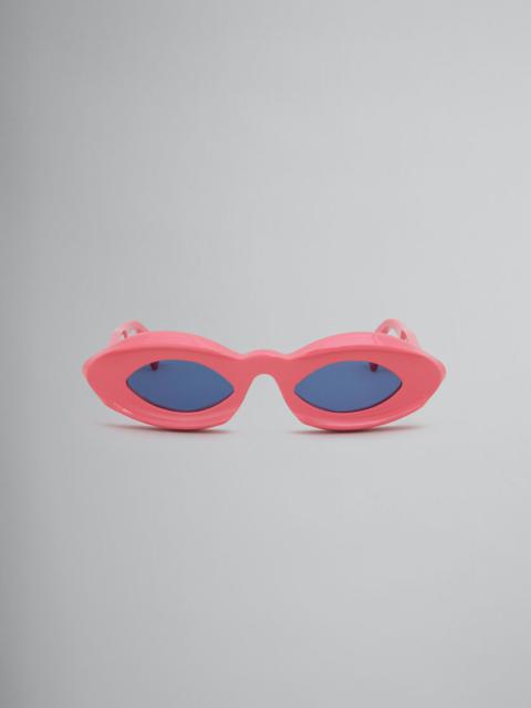 PINK DARK DOODAD SUNGLASSES
