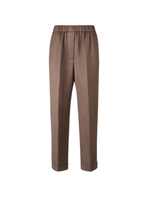 elasticated-waist trousers