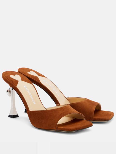 Puffy Heart Ring 95 suede mules